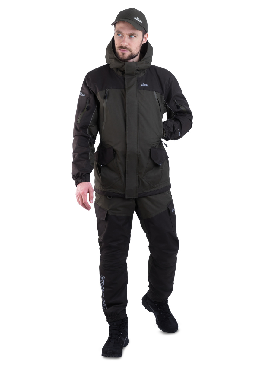 Скат V2 костюм для рыбалки GRAYLING демисезонный т.хаки