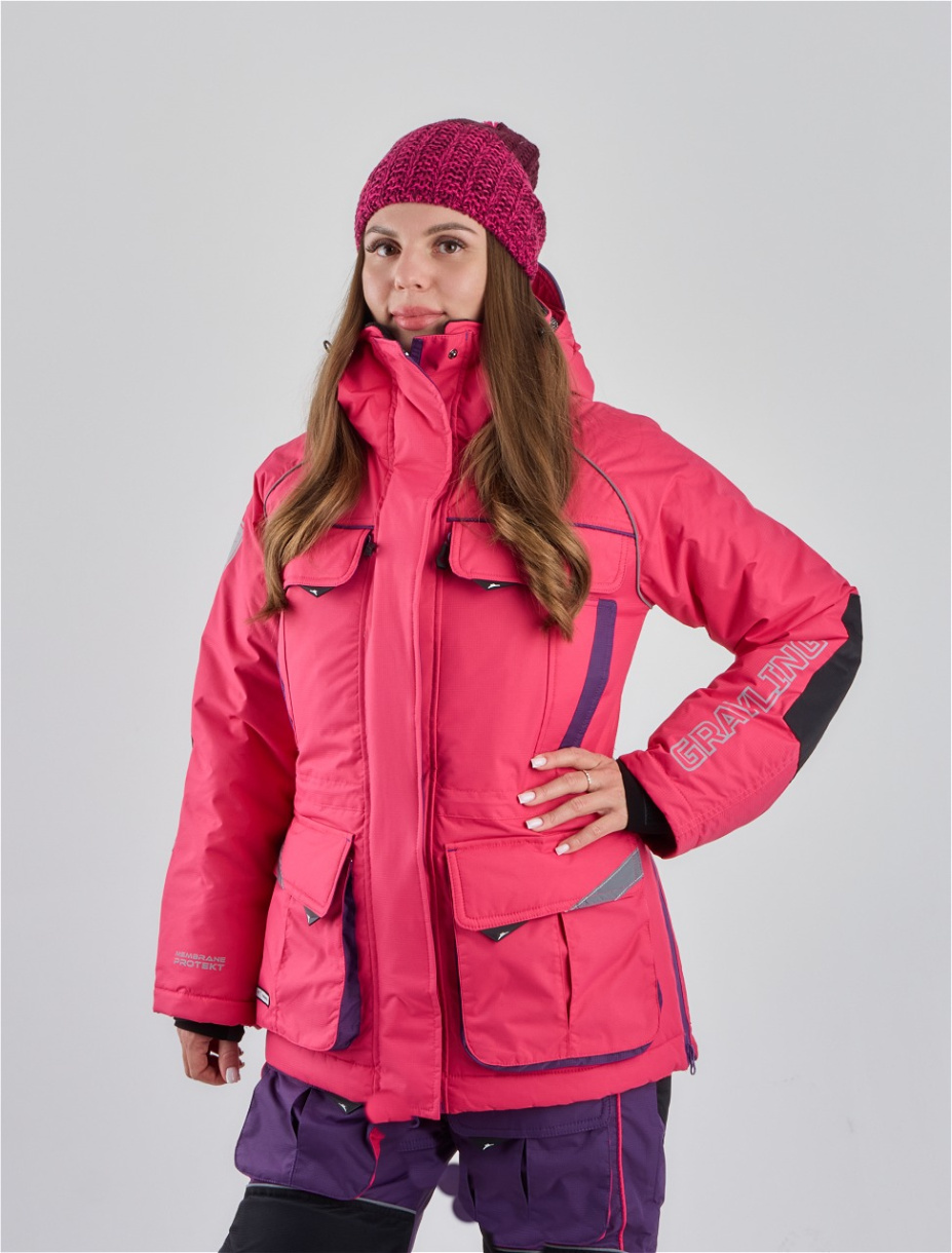 Камчатка МАГМА женский костюм для рыбалки GRAYLING зимний, фуксия