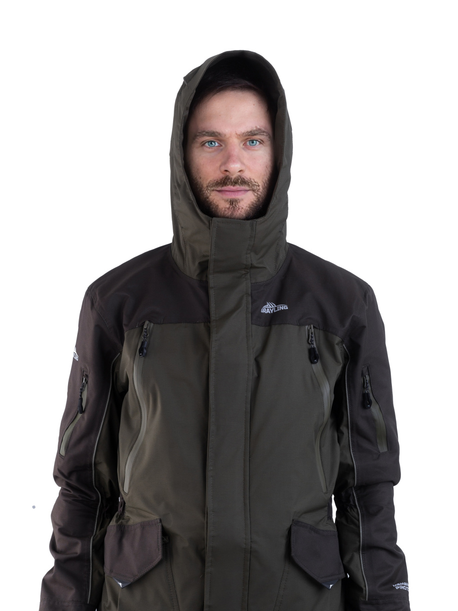 Скат V2 костюм для рыбалки GRAYLING демисезонный т.хаки